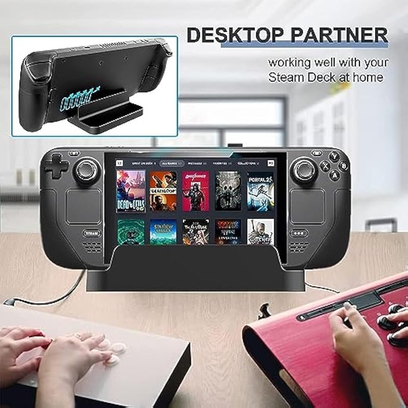 MWS-ForCamping Stand Base, for Valve Steam Deck, Portable Desk Dock, for Nintendo Switch Compact Non-Slip Holder Accessories (Black) - Image 2